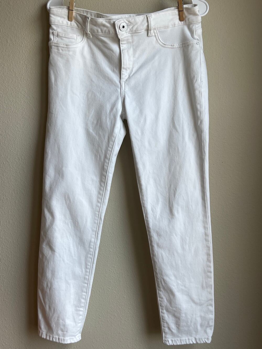 DL1961 Florence Premium Denim White Cropped Ankle Skinny Jeans Size 29 Medium